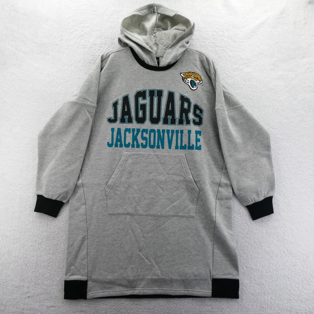 GIII‎ 4Her Hoodie Dress Womens Medium Jacksonville Jaguars Gray Vintage Mid Y2k